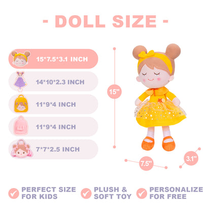 Personalized Yellow Plush Doll
