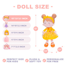 Load image into Gallery viewer, Personalized Yellow Doll and Backpack