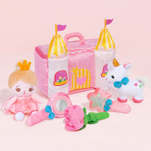 Load image into Gallery viewer, Personalized Baby&#39;s First Princess Castle Plush Playset Sound Toy Gift Set