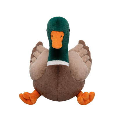 Mallard Dabbling Duck Plush Stuffed With 4 Ducklings in Nest