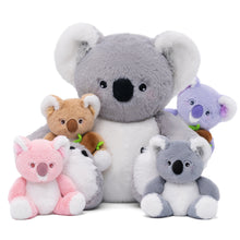 Load image into Gallery viewer, Koala Family with 4 Babies Plush Playset Animals Stuffed Gift Set