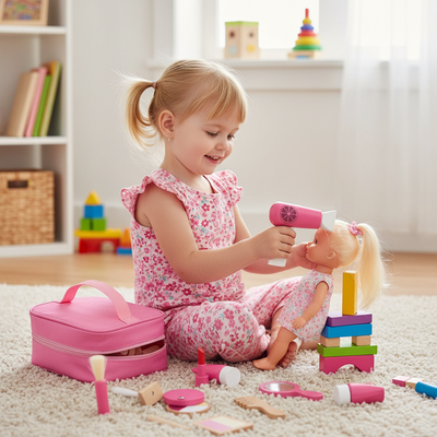 My First Set of Makeup Tools | Wooden, 3+