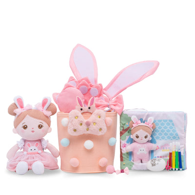Easter Sale - Personalized Bunny Girl Plush Doll Gift Set