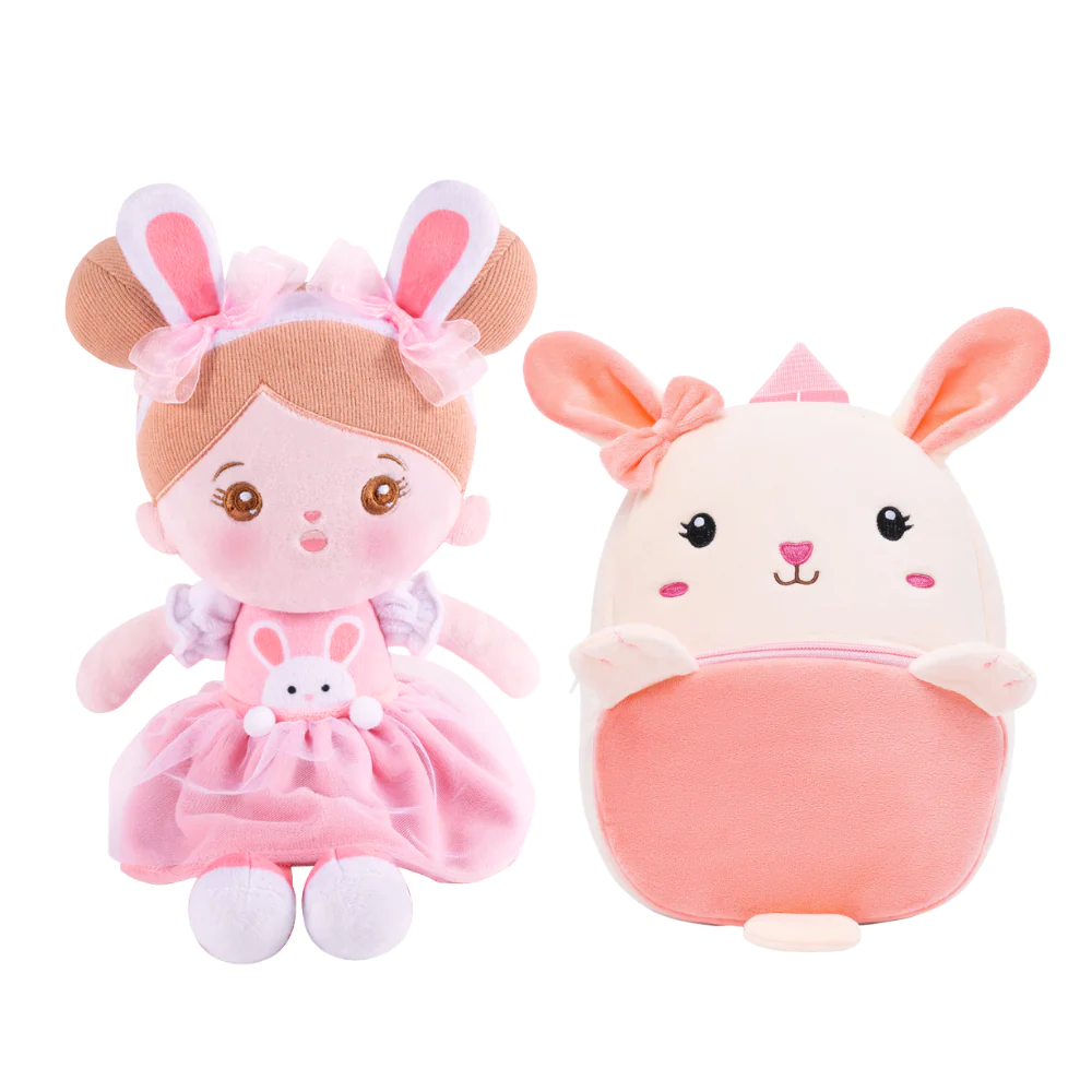 Personalized Abby Bunny Doll + Backpack