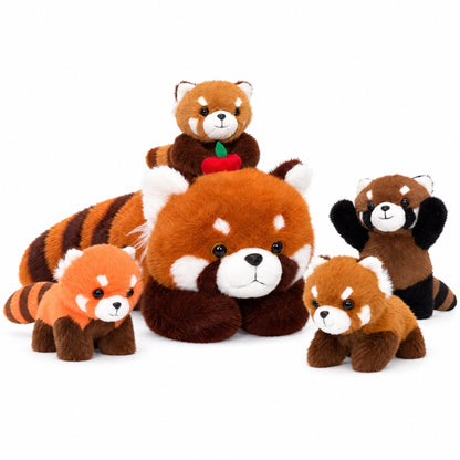 Red Panda Plush Stuffed Animal with 4 Babies