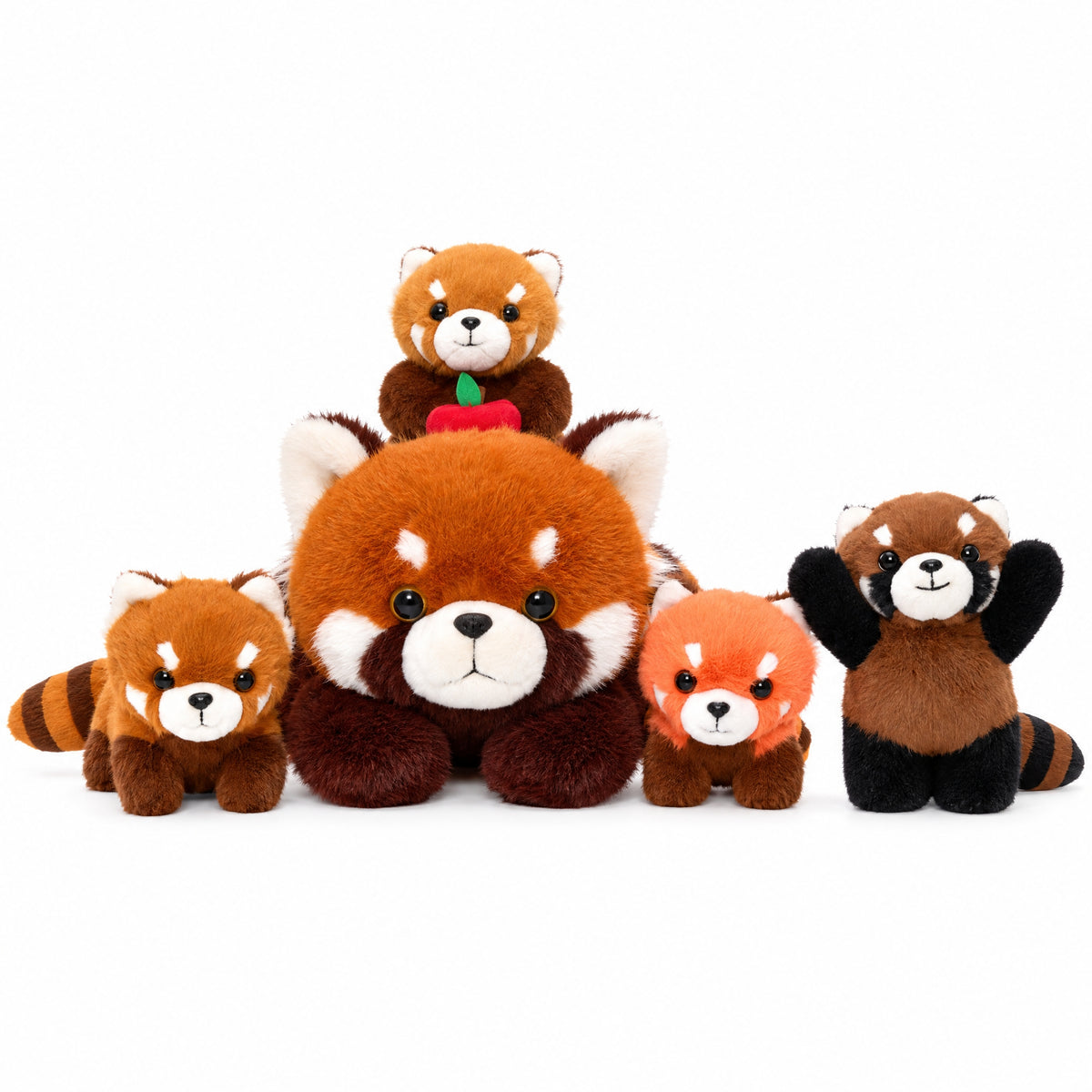 Red Panda Plush Stuffed Animal with 4 Babies