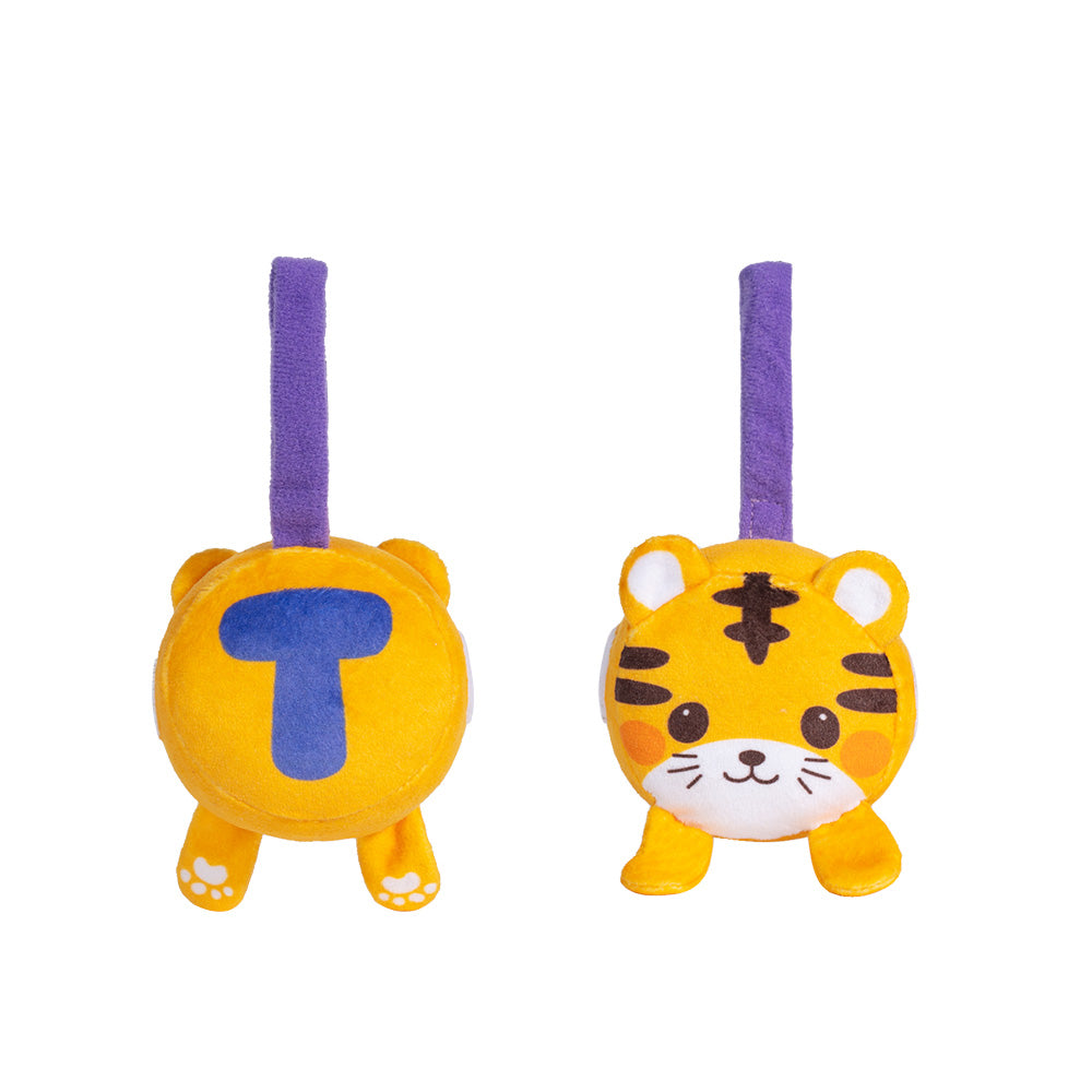 26 Single Alphabet Plush Pendant Stroller Crib Decor (Animal Print on Back)