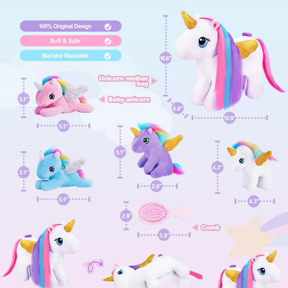 Plush Stuffed Animal Family Toy Set -  11 Themes