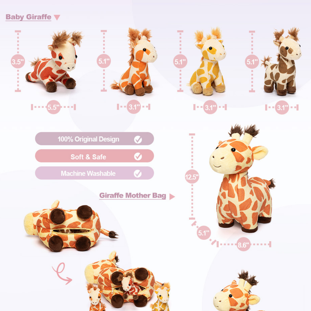 Plush Stuffed Animal Family Toy Set -  11 Themes