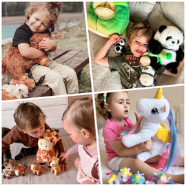 Plush Stuffed Animal Family Toy Set -  11 Themes