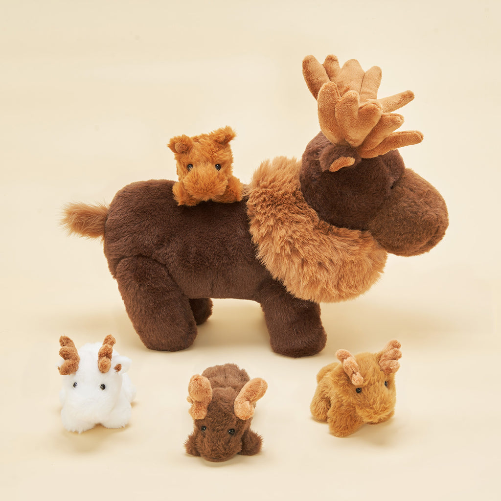 Moose Stuffed Animal with 4 Babies Inside