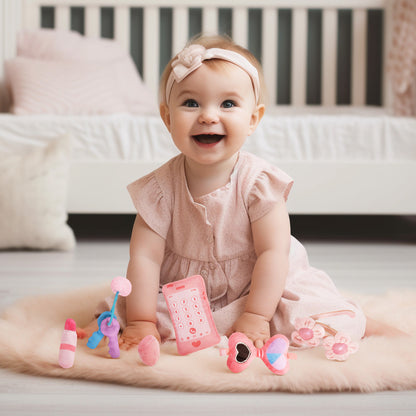 Personalized Baby's First Purse Plush Playset Sensory Toy Gift Set