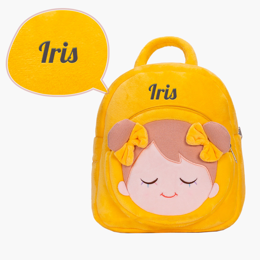 Personalized Becky Orange Girl Doll + Backpack