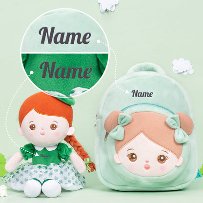 Personalized St Patrick's Day Gifts Green Clover Plush Doll