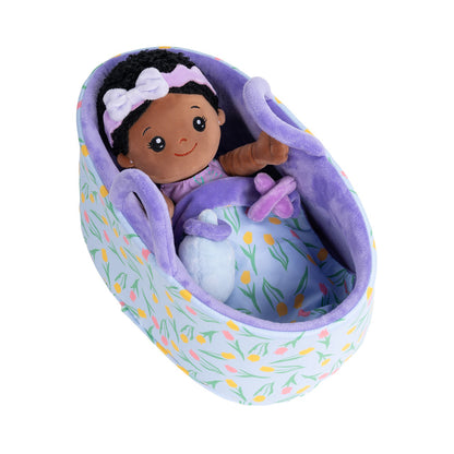 Personalized Plush Doll with Bassinet Accessories