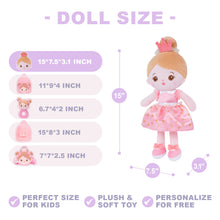 Load image into Gallery viewer, Personalized Pink Princess Plush Baby Girl Doll