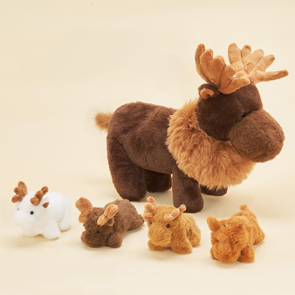 Moose Stuffed Animal with 4 Babies Inside