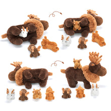 Load image into Gallery viewer, Moose Stuffed Animal with 4 Babies Inside