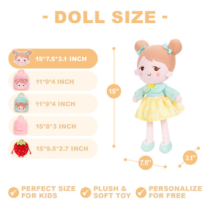 Personalized Playful Light Green Doll