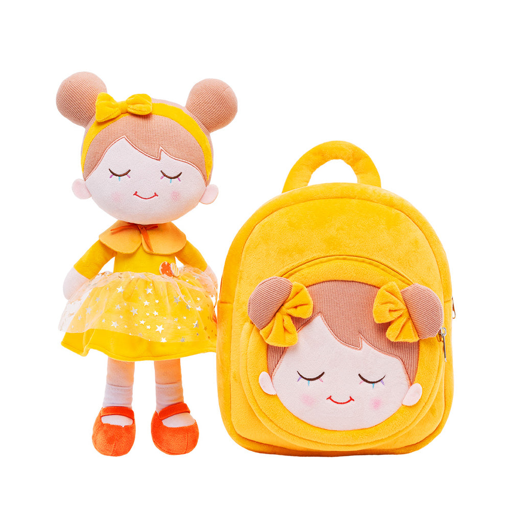 Personalized Yellow Doll and Backpack