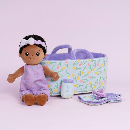 Personalized Dress-up Plush Mini Baby Girl Doll Gift Set
