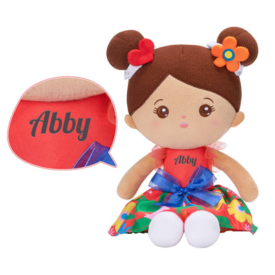 Personalized Deep Skin Abby Girl Plush Doll