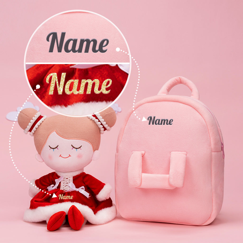 Personalized Red Plush Rag Baby Doll