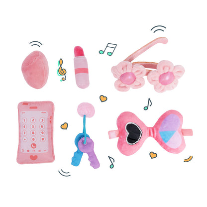 Personalized Baby's First Purse Plush Playset Sensory Toy Gift Set