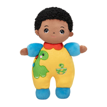 Personalized Dark Skin Dinosaur Mini Plush Baby Boy Doll