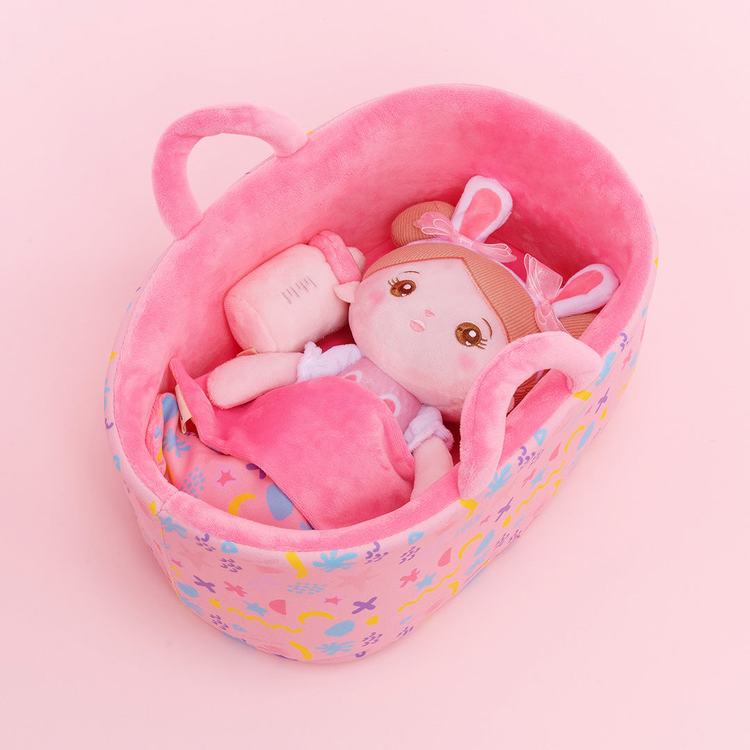 Personalized Plush Doll with Bassinet Accessories