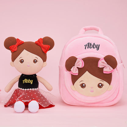 Personalized Brown Skin Tone Plush Baby Doll