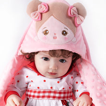 Load image into Gallery viewer, Personalized Ultra-soft Baby Hooded Blanket for Light Skin Tone Baby