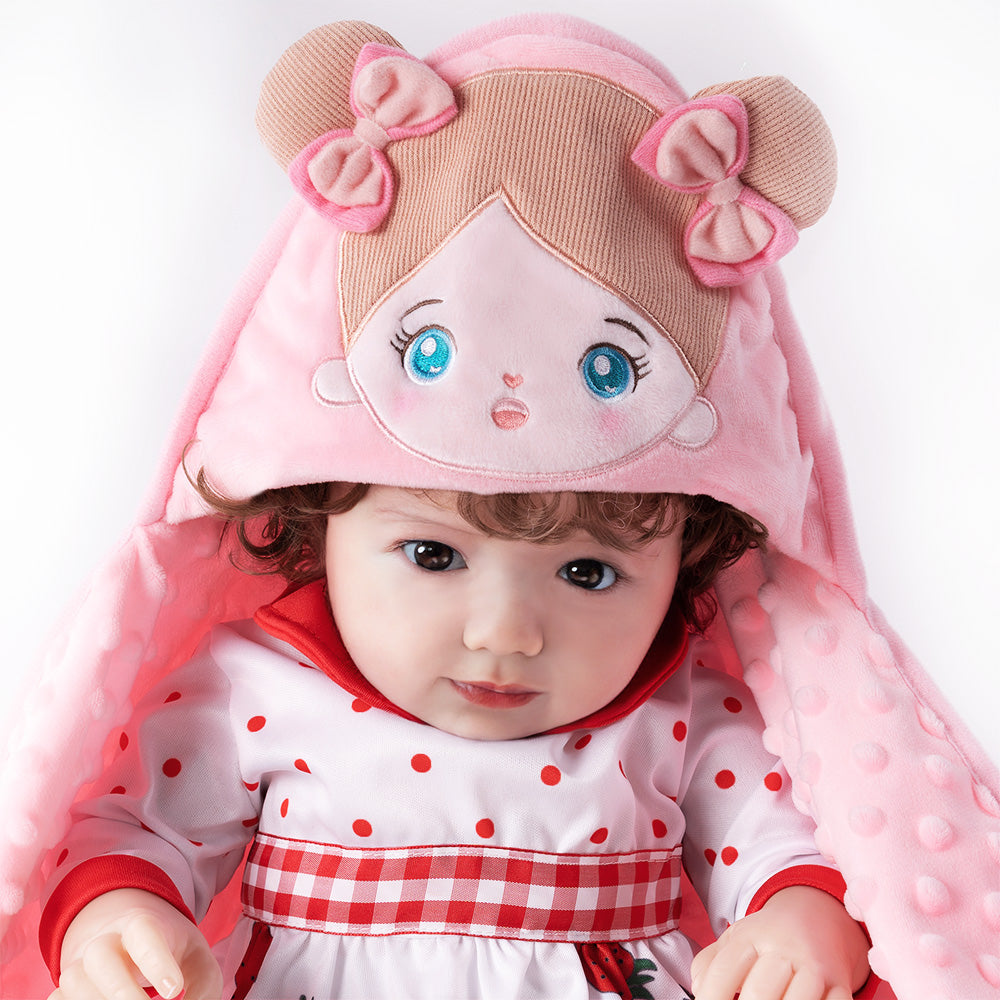 Personalized Ultra-soft Baby Hooded Blanket for Blue Eyes Baby