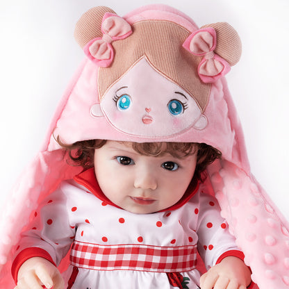 Personalized Ultra-soft Baby Hooded Blanket for Blue Eyes Baby
