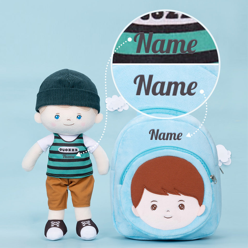 Personalized Blue Eyes & Freckle Face Boy Doll
