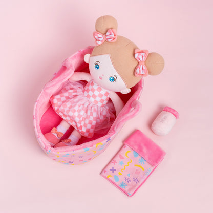 Personalized Plush Doll with Bassinet Accessories