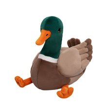 Load image into Gallery viewer, Mallard Dabbling Duck Plush Stuffed With 4 Ducklings in Nest