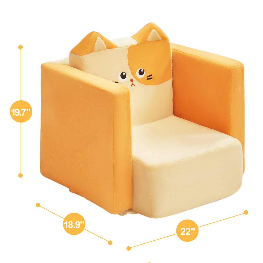 2 in 1 Cute Animal Cat Children Sofa