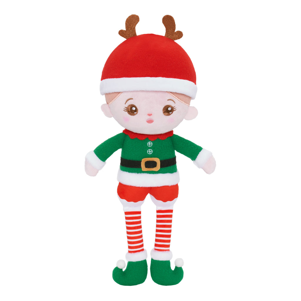 Personalized Christmas Plush Doll with Elf Costume