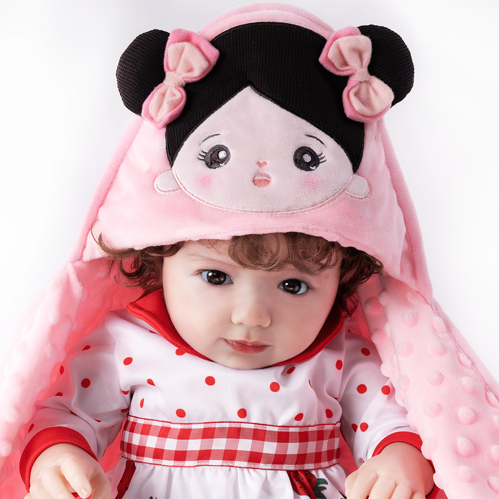 Personalized Ultra-soft Baby Hooded Blanket for Black Hair Baby