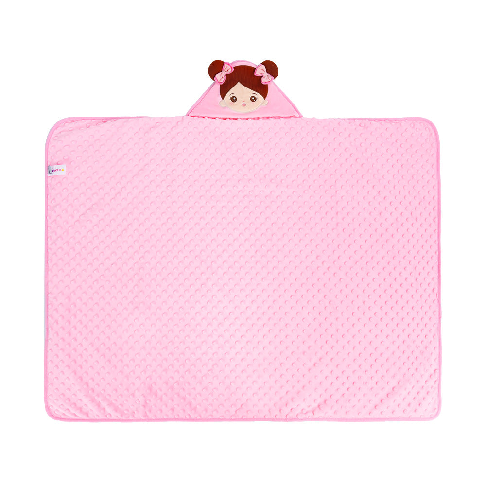 Personalized Ultra-soft Baby Hooded Blanket for Brown Skin Tone Baby