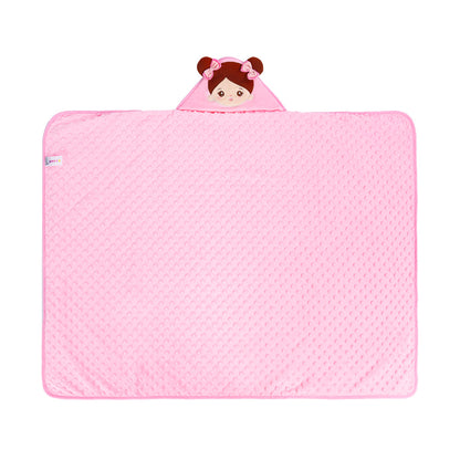 Personalized Ultra-soft Baby Hooded Blanket for Brown Skin Tone Baby