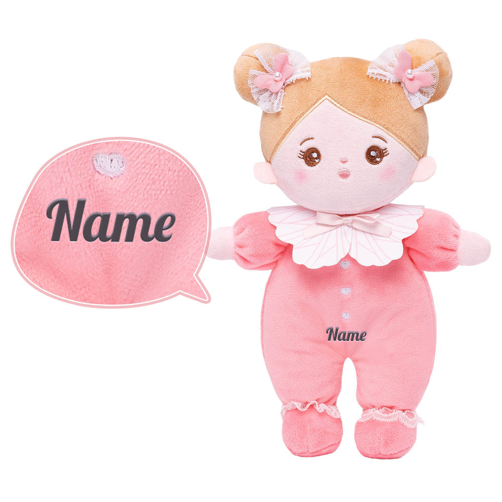 Personalized 25 cm Plush Baby Doll Pink Abby