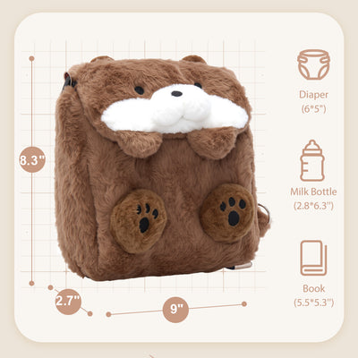 Kawaii Sea Otter Soft Bag, Convertible Backpack to Shoulder Bag