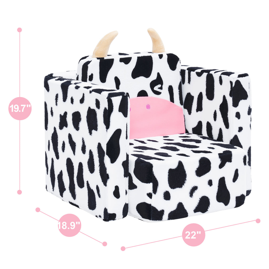 2 In 1 Cute Animal Cow Children Sofa