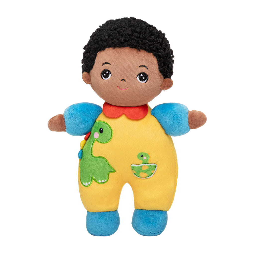 Personalized Dark Skin Dinosaur Mini Plush Baby Boy Doll