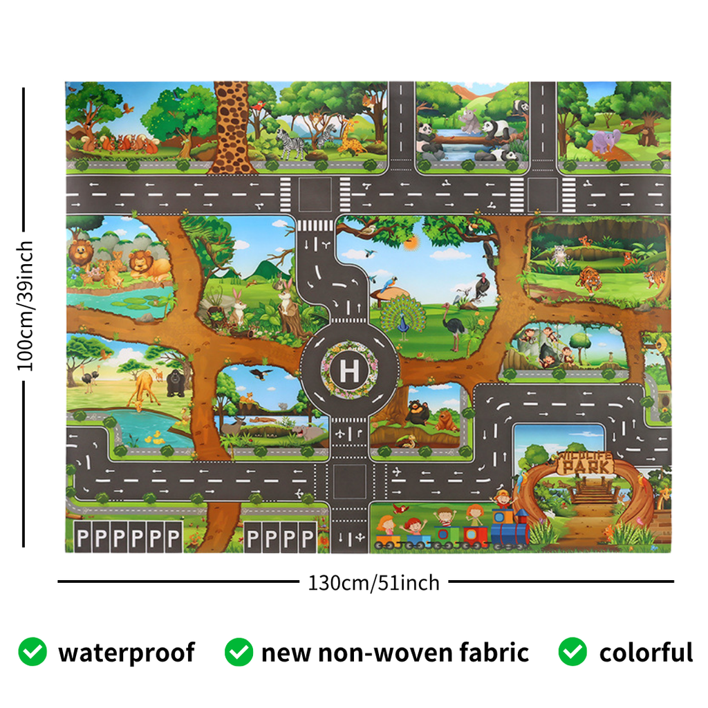 Personalized Plush Mini Zoo Toy Set with 5 Wild Stuffed Animal