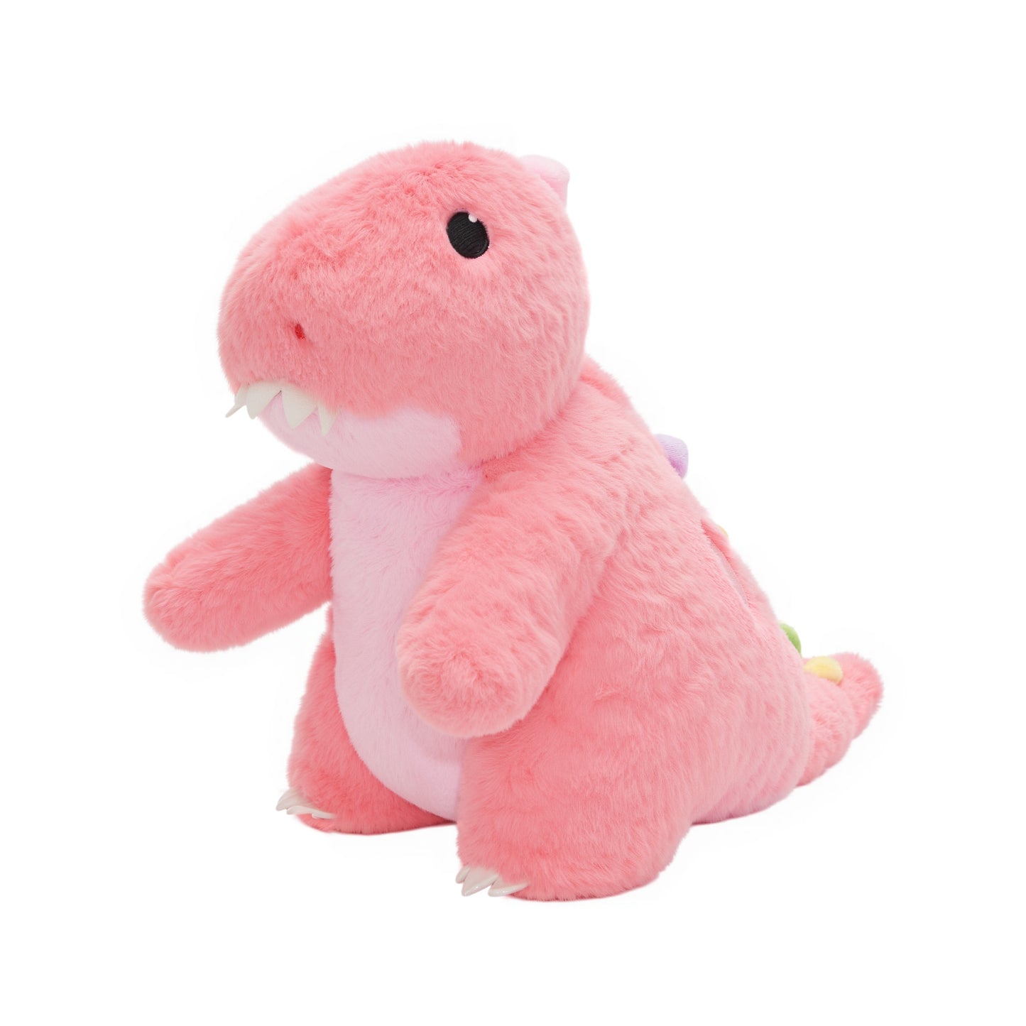 Pink T Rex Dinosaur Plush Toy with Babies, with Crossbody Strap
