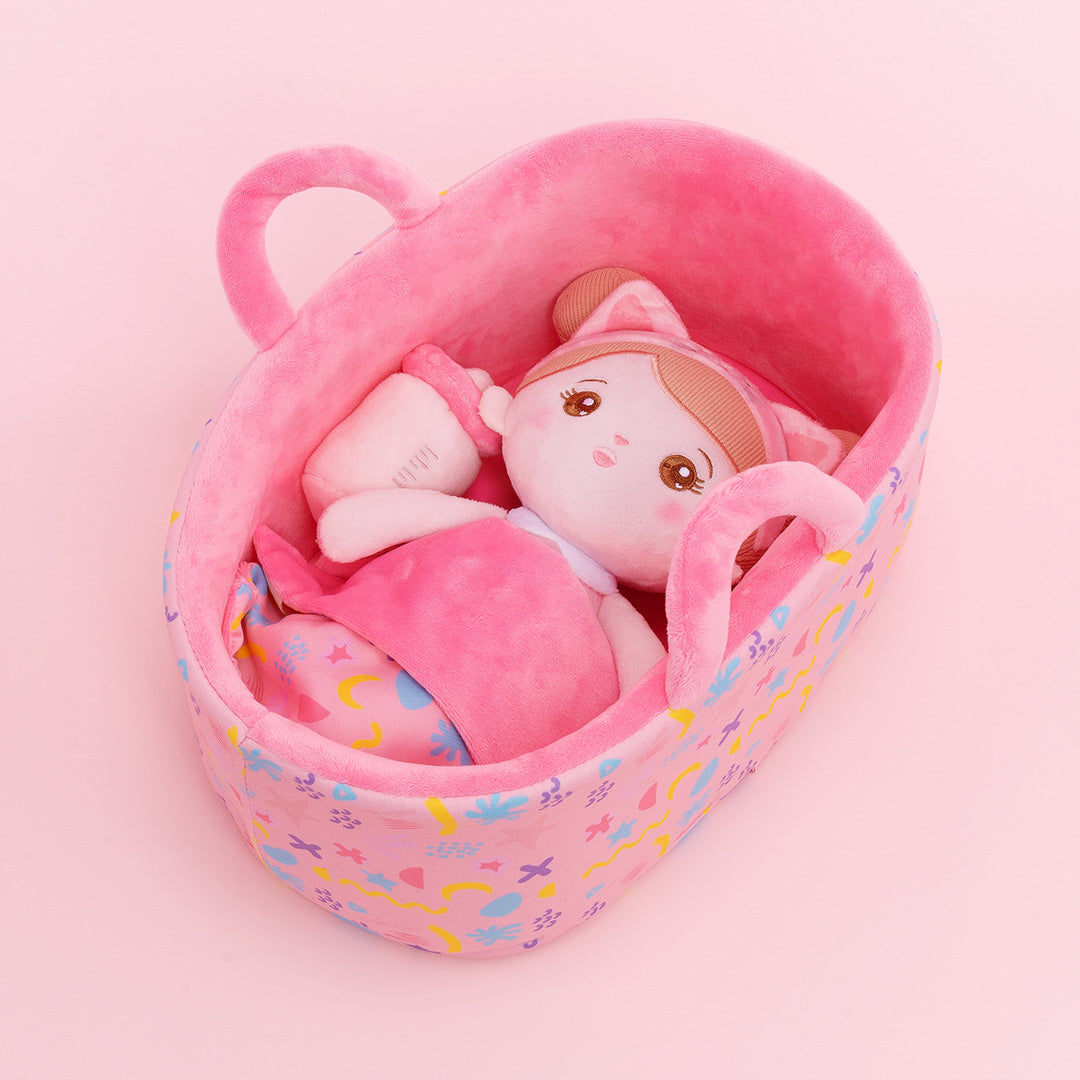 Personalized Plush Doll with Bassinet Accessories