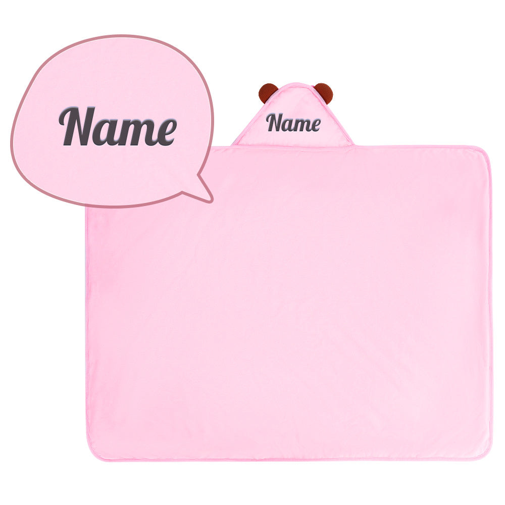 Personalized Ultra-soft Baby Hooded Blanket for Brown Skin Tone Baby